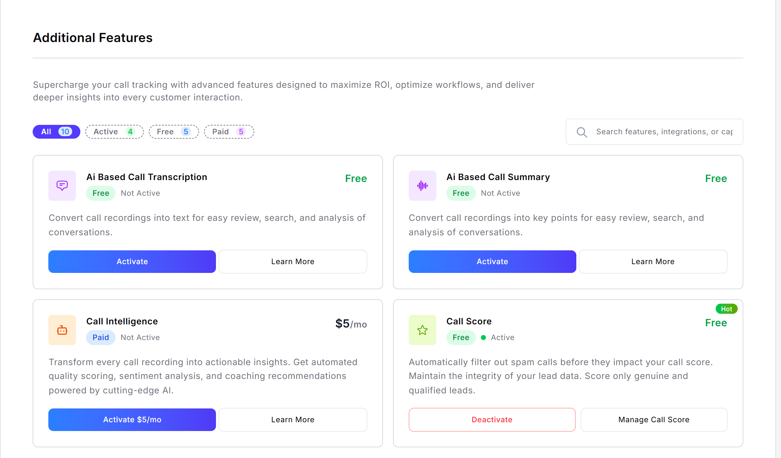 Customized Greetings - AI Call Insights and Transcription